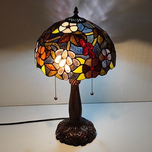 Lámpara de Escritorio LED de Vidrio Estilo Mediterráneo LongHuiJing de 12 Pulgadas con Base de Aleación de Zinc, Luz Blanca Cálida de 2700K, Decoración para el Hogar - Product Image 4