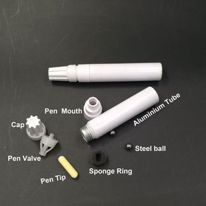 Công Suất Lớn Nhôm Ống Bút Đánh Dấu Vĩnh Viễn Mực Cho Giấy Xiên Bàn Chải Tip Nạp Lại Rỗng Bút Thùng - Product Image 3