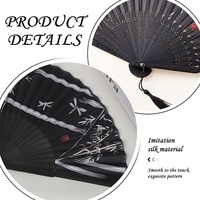 Éventail pliant en soie de style chinois, version commerce extérieur, style ancien, pour femmes, danse, Hanfu traditionnel, cadeau étudiant, été