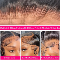 Perruques courtes bob lisses en cheveux naturels vietnamiens bruts, perruques frontales en dentelle, coupe pixie, sans colle, pour femmes noires