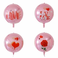 Huaien Factory 22 pouces 4D imprimé boule disco ballons mariage lieu miroir aluminium Film décorations pour les fêtes de remise des diplômes