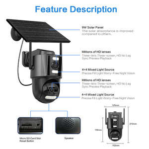 Cámara de Vigilancia Icsee de Doble Lente 4G AOV con Energía Solar y Grabación de 24 Horas, Cámara IP para Uso en Interiores y Exteriores - Product Image 5