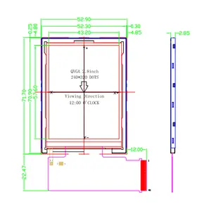 2.8 inch <strong>TFT</strong> <strong>LCD</strong> <strong>Module</strong> with Touch screen panel ILI9341 Drive IC 240(RGB)*320 SPI - Product Image 1