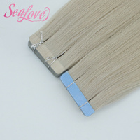 Dernier stock important de qualité supérieure # Extensions de cheveux blondes 613 Remy à bandes adhésives, 100% cheveux humains Remy double épaisseur