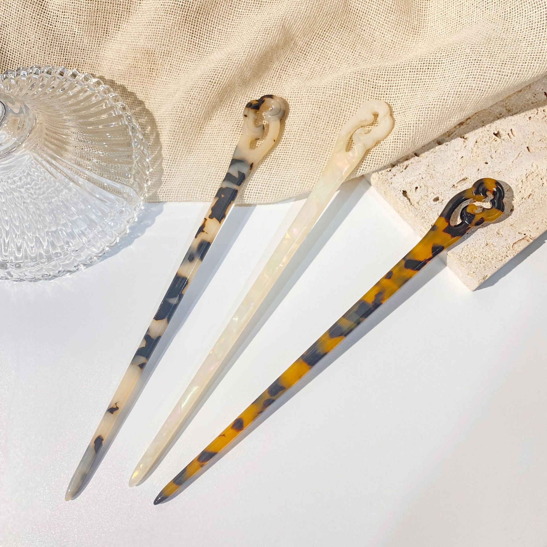 Палочки для волос Yucat с леопардовым принтом черепаховой расцветки толщиной 4 мм, шпильки для волос, аксессуары, палочки для французских волос из ацетата в Корейском стиле