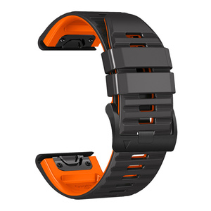 Nouvel arrivage de bracelets de montre en caoutchouc deux couleurs pour <span class=keywords><strong>Garmin</strong></span> Fenix 6 - Product Image 4