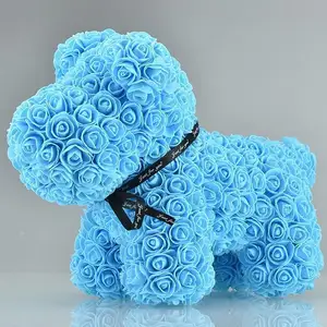 Romantic Gift Animal Bear Dog Rose Gifts Crafts Dog bear for Wedding Gifts
