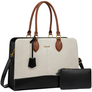 LOVEVOOK Vintage PU Leather Large 17 Inch <b>Work</b> Tote Waterproof Business Office Briefcase <b>Laptop</b> <b>Bag</b> Purse for Women for Summer - Product Image 4