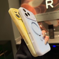 Funda Magnética Esmerilada Colorida al por Mayor con Anillo Soporte para iPhone 17 16 15 Pro Max, Carcasa Antigolpes de PC Tipo Gelatina