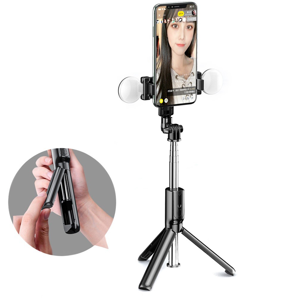 2021 оптовая продажа, многофункциональная беспроводная селфи-Палка с гибким штативом и подставкой для селфи