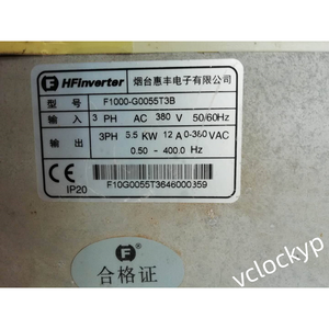 1PC Inverseur EURA d'occasion F1000-G0055T3B 5.5KW 380V - Product Image 3