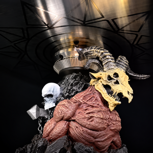 40cm Resin Stainless Steel Glass <b>Hookah</b> <b>Shisha</b> Set with Horned Sculpture for Lounge Hotel Decorative Display - Product Image 2