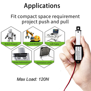 Bộ truyền động tuyến tính điện Mini DC 12V <span class=keywords><strong>24V</strong></span> 100N, mô tơ tuyến tính, hành trình 25mm 50mm 75mm 100mm 150mm - Product Image 6