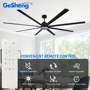 Ventilateur de plafond industriel à 8 pales en aluminium de 100 pouces avec télécommande légère Ventilateur de plafond Hvls à économie d'énergie - Product Image 2