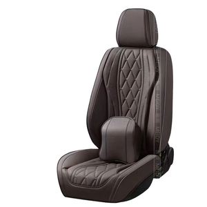 Housse de siège de voiture universelle toutes saisons de haute qualité, ensemble complet de 10 pièces, design sportif, couverture complète, ventilée, respirante, en cuir - Product Image 3