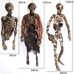 Ornamento de esqueleto brillante de Halloween, conjunto de cámara de cadáver seco colgante, accesorios, casa fantasma, decoración embrujada, esqueleto de terror - Product Image 4