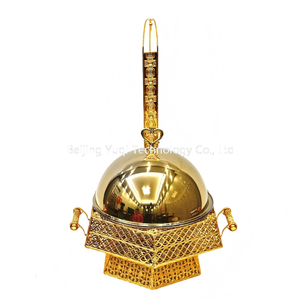 Calentador <span class=keywords><strong>de</strong></span> Comida Tipo Buffet, Hexagonal, Dorado, Estilo Europeo Elegante, para Hotel y Bodas, <span class=keywords><strong>de</strong></span> Lujo, Tallado - Product Image 5