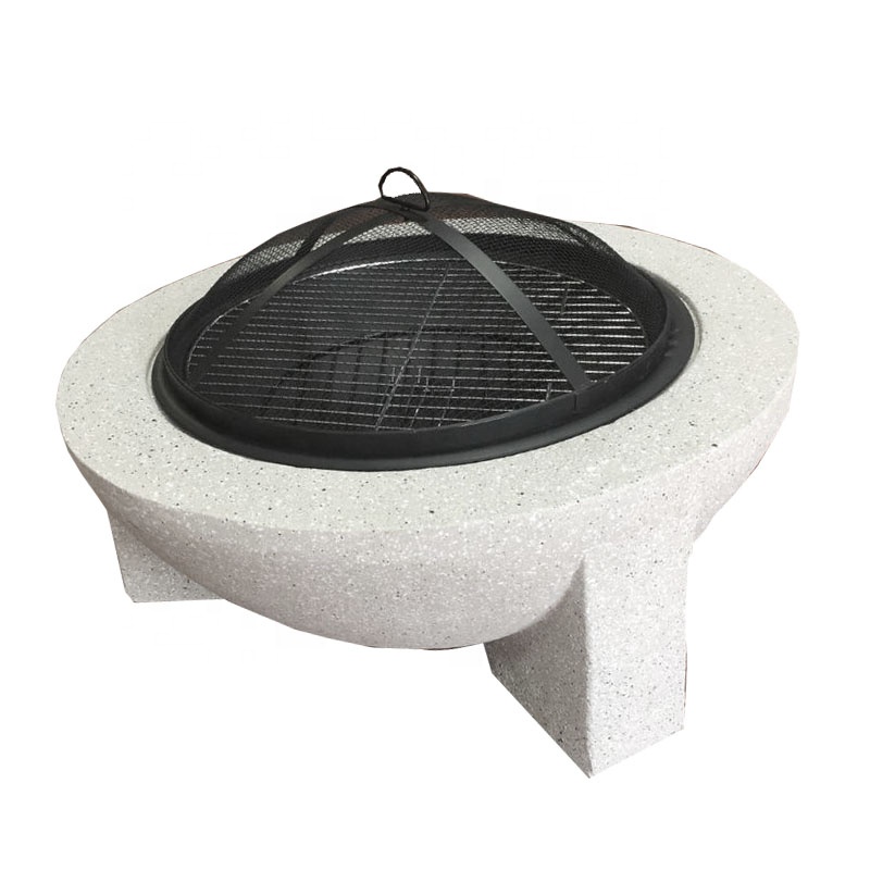 Multifunctional outdoor stone magnesium oxide fire pit garden outdoor backyard barbecue party fire pit table