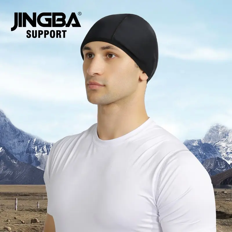 JINGBA Wholesale Customize Thermal Helmet Liner Skull Cap Ear guard Windproof Winter Warm Cycling Running Skiing Beanie hat cap