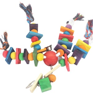 Hoge Kwaliteit Kleur Natuurlijke Houten Huisdier Grote Vogel Kauw Kooi Speelgoed Vogel Kauwen Speelgoed Voor Grote Papegaai - Product Image 4