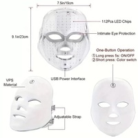 Masque LED Photon 7 Couleurs OEM ODM, Masseur Facial Sans Fil Rechargeable, Anti-Rides, Lifting de la Peau, Équipement de Beauté