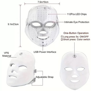 Masque LED Photon 7 Couleurs OEM ODM, Masseur Facial Sans Fil Rechargeable, <span class=keywords><strong>Anti</strong></span>-<span class=keywords><strong>Rides</strong></span>, Lifting de la Peau, Équipement de Beauté - Product Image 2