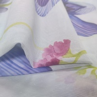 Tissu en maille ultra doux et extensible, léger, imprimé de belles fleurs numériques, résistant aux taches, pour textile de maison de haute qualité, vente en gros