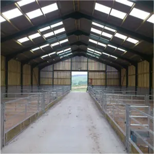Casa de estrutura de aço pré-fabricadas hangar ovelhas ovelhas