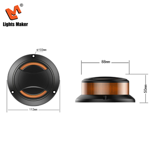 Luz Estroboscópica LED de Advertencia de 4.4 Pulgadas y 40W, Luz Ámbar Intermitente de Emergencia, Impermeable IP67K, para Camiones y Autobuses Escolares, HML-9040AW - Product Image 2