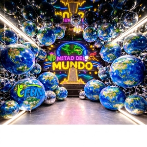 Globe miroir argenté gonflable, <span class=keywords><strong>ballon</strong></span> imperméable, pompe électrique, grande sphère brillante réfléchissante pour la décoration de Noël, de discothèques et de fêtes - Product Image 2