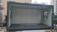 Casa Contenedor Negra de 20 pies, Casa Modular, Casa Prefabricada, Mini Casa, Oficina Prefabricada Desmontable, Fácil de Montar, Paquete Plano