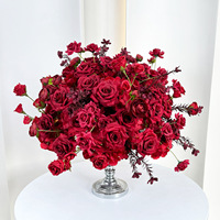 Boule de fleurs en soie multicolores de 60 cm, centre de table de mariage, chandelier, arrangement de fleurs artificielles