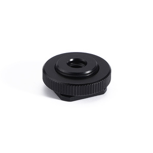 Support de microphone en métal pour griffe porte-accessoire, double couche, avec adaptateur de caméra 1/4 à 5/8 et vis 3/8 à 5/8, en alliage d'aluminium à dégagement rapide - Product Image 4