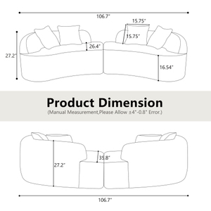 Curved Special-Shaped <b>Cream</b> Modular <b>Sofa</b> Set Small Apartment Clothing Store Beauty Salon B&B Office Rest Area Wood Sponge Hotels - Product Image 6