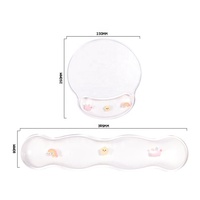 Tapis de bureau en gel de silicone transparent avec repose-poignet, couleur et design personnalisables, tapis de souris pour jeux, pour la maison et le bureau