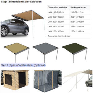 Внедорожник водонепроницаемый алюминиевый каркас <span class=keywords><strong>4WD</strong></span> кемпинг автомобиль боковой тент - Product Image 5