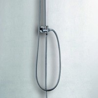 Colonne de douche carrée Kamalu V300C avec douchette et tuyau avec pommeau de douche pour ensembles de salle de bain
