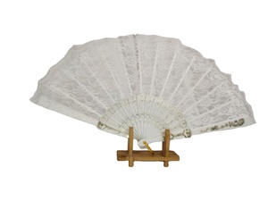 New Arrival Plastic Folding Lace 23cm <b>Hand</b> <b>Fan</b> Wholesale Personalized Old Fashioned <b>Fan</b> for Wedding Decorative - Product Image 6