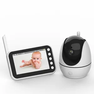 Babyphone vidéo sans fil, écran 4.5 ", 720P, Vision nocturne, alarme pour bébé, avec caméra et Audio, pour maison connectée