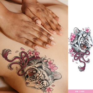 La migliore vendita personalizzata impermeabile tigre Tatoo adesivo colorato falso giaguas tatuaggio temporaneo per gli uomini - Product Image 2