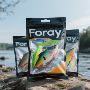 Tùy Chỉnh Câu Cá Mồi Mylar Túi In Dây Kéo Khóa Túi Nhựa Với Cửa Sổ Trong Suốt Sâu Mềm Thu Hút Thức Ăn Bao Bì Túi - Product Image 4