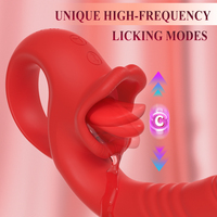 Mundleckender Zungen-Vibrator mit 10 Modi, USB-wiederaufladbar, wasserdicht, für die G-Punkt- und Klitorisstimulation bei Frauen