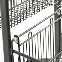 Chariot de supermarché d'usine populaire, Double panier, conception personnalisée à vendre