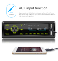 Autoradio Kassettenrekorder MP3-Player LCD-Display 1-DIN Universal Auto Audio BT FM AUX 2USB RC App-Steuerung Bunte Lichter