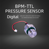 Sensor tekanan membran baja tahan karat, berulir datar 316L, Sensor tekanan membran 4-20mA/IC/RS485 C1/4 Port 0.2% FS IP55 24V DC