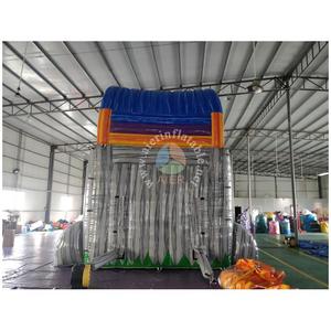Toboggan aquatique gonflable double piste Jungle Tropicale avec palmiers et piscine, robuste pour événements estivaux, parcs aquatiques et <span class=keywords><strong>location</strong></span> événementielle - Product Image 6