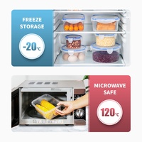 Boîte à cadeaux hermétique en plastique avec logo personnalisé pour la préparation des repas, 24 pièces, réfrigérateur, récipient de stockage des aliments et boîte d'organisation pour la cuisine avec couvercle