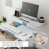 Bureau à domicile double couche pliable et debout ordinateur portable bureau de travail pneumatique réglable en hauteur bureau debout
