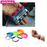 Muestra Gratuita de Pulseras de Silicona Ligeras con Grabado en Relieve y Relleno de Color, Pulseras de Goma para Promoción de Marca OEM
