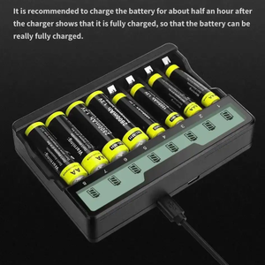 <span class=keywords><strong>Chargeur</strong></span> de <span class=keywords><strong>batterie</strong></span> 2025 8 baies AA AAA USB charge haute vitesse fente indépendante Ni-MH Ni-CD Batteries rechargeables <span class=keywords><strong>batterie</strong></span> externe en plastique - Product Image 5